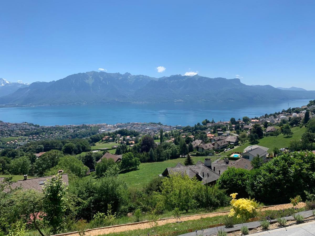 Appartement Moderne Avec Vue Panoramique A Jongny Proche De Montreux Kültér fotó