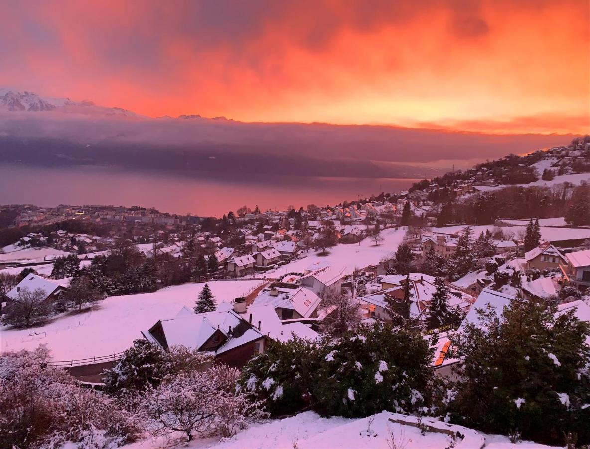 Appartement Moderne Avec Vue Panoramique A Jongny Proche De Montreux Kültér fotó