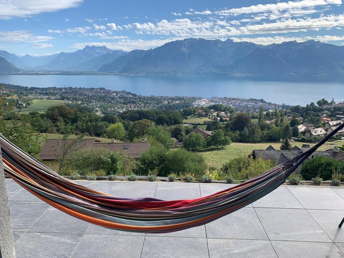 Appartement Moderne Avec Vue Panoramique A Jongny Proche De Montreux Kültér fotó