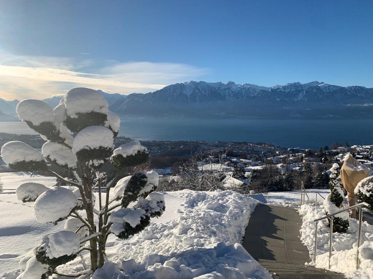 Appartement Moderne Avec Vue Panoramique A Jongny Proche De Montreux Kültér fotó