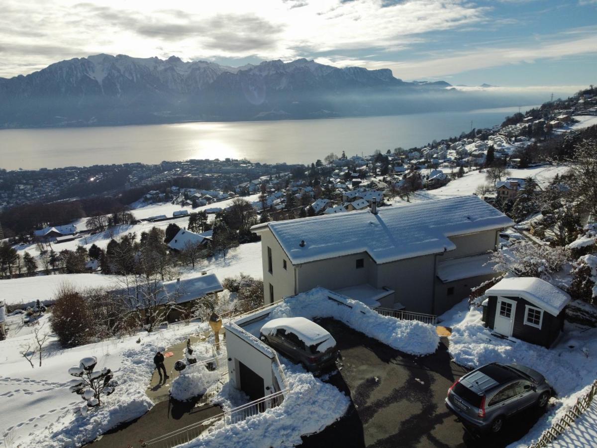 Appartement Moderne Avec Vue Panoramique A Jongny Proche De Montreux Kültér fotó