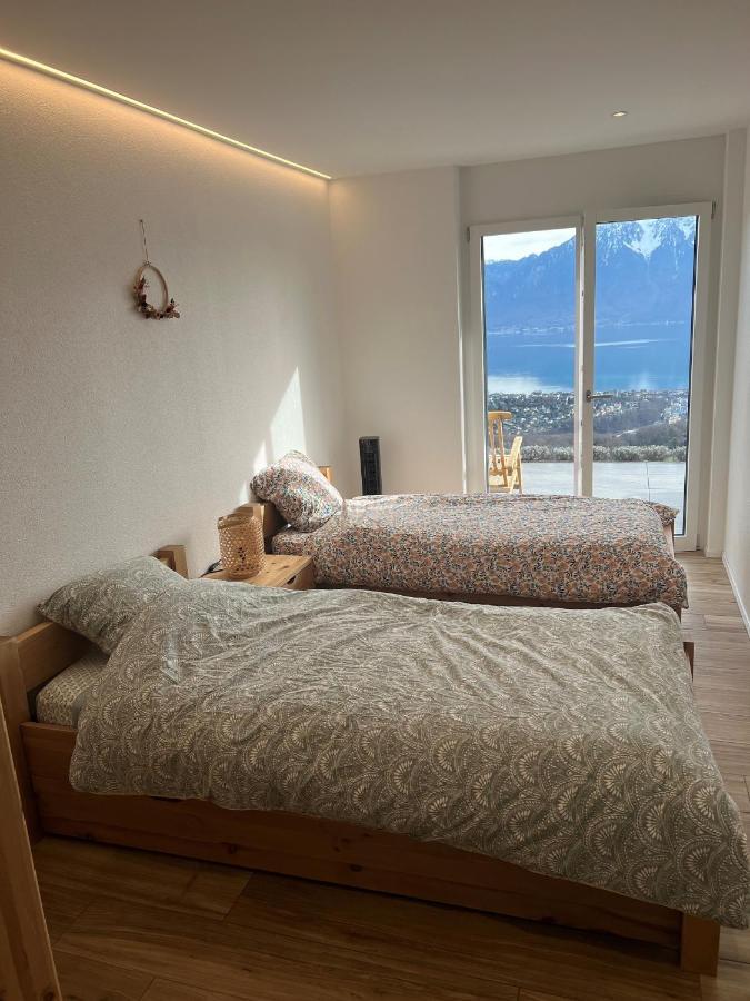 Appartement Moderne Avec Vue Panoramique A Jongny Proche De Montreux Kültér fotó